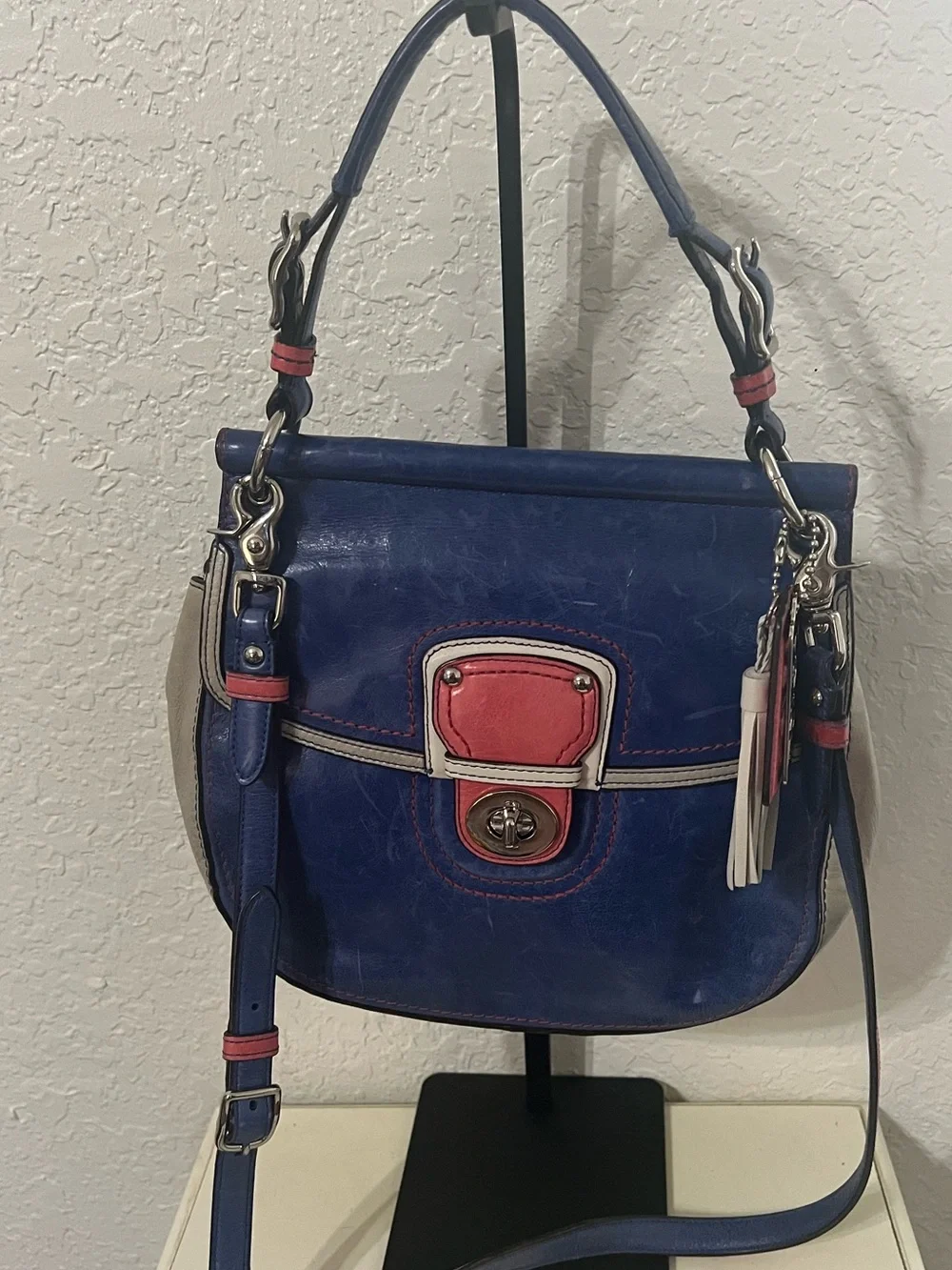 Coach Blue Leather Crossbody Bag - Picture 1 of 9